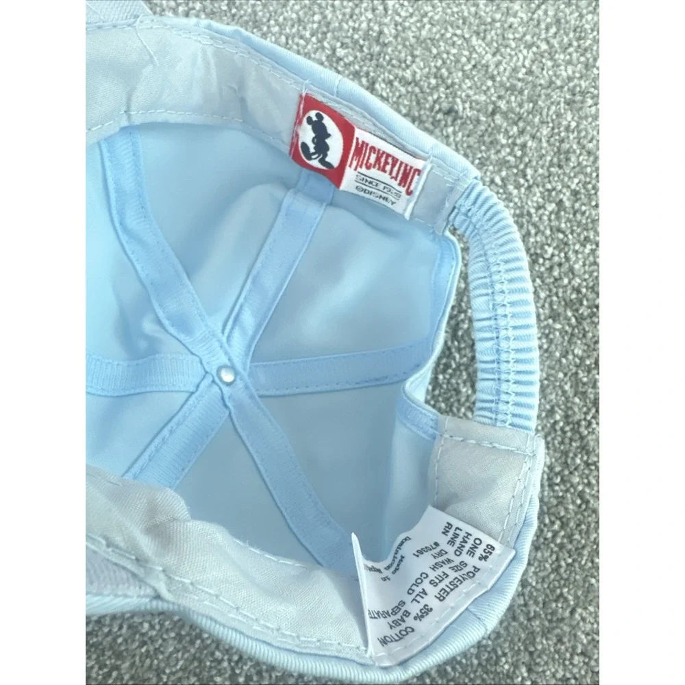 Vintage‎ Walt Disney World Baby Hat Embroidered Blue Mickey Mouse 90s My First